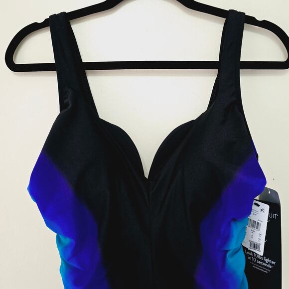New Miraclesuit Temptress Gulf Stream Ombre Tummy Control One-Piece Swimsuit 16 - Picture 5 of 9